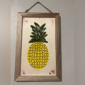 Handcrafted Pineapple Painting